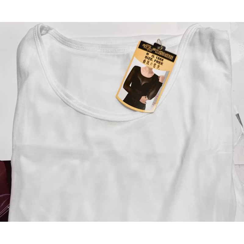 【哈小舖】彈力網紗透明內搭衣 三色可選-規格圖2