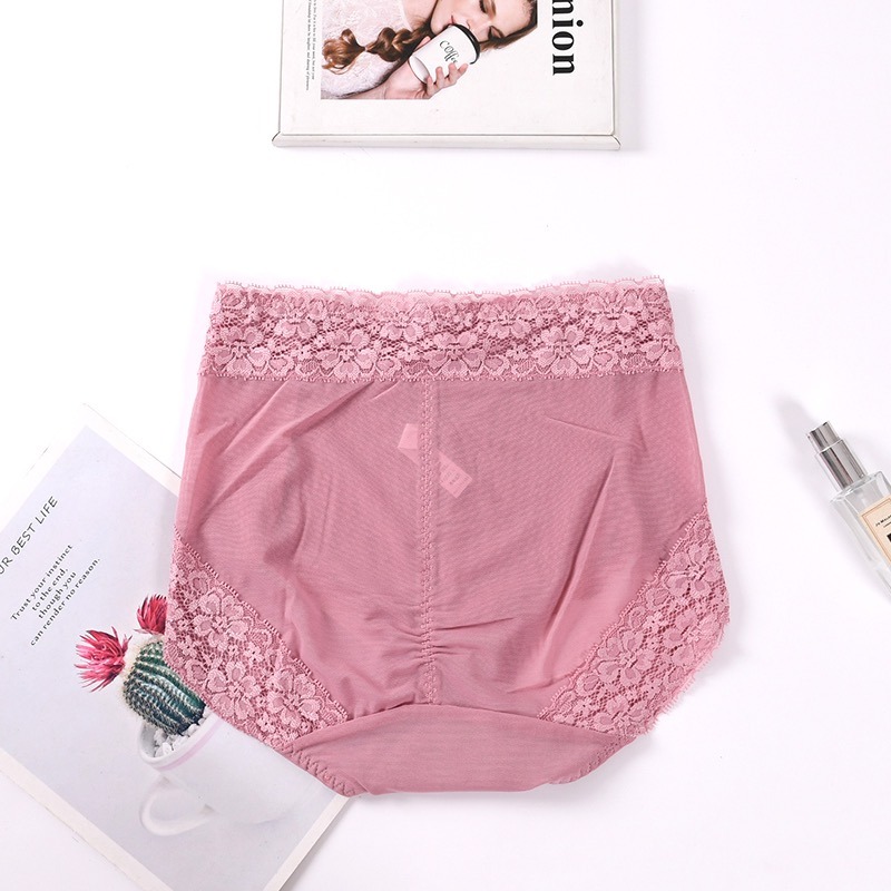 蕾絲拼接 收腹高腰 提臀塑身 美體修飾褲 束褲 三角褲 內褲-細節圖2