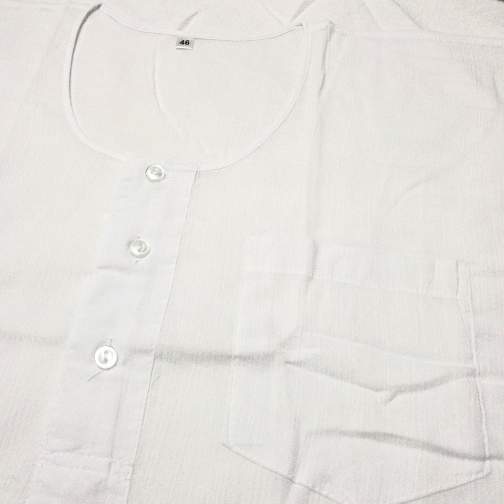 【哈小舖】國綿男性竹紗短袖上衣 麻紗短袖 前有口袋 台灣老牌國棉 803-細節圖2