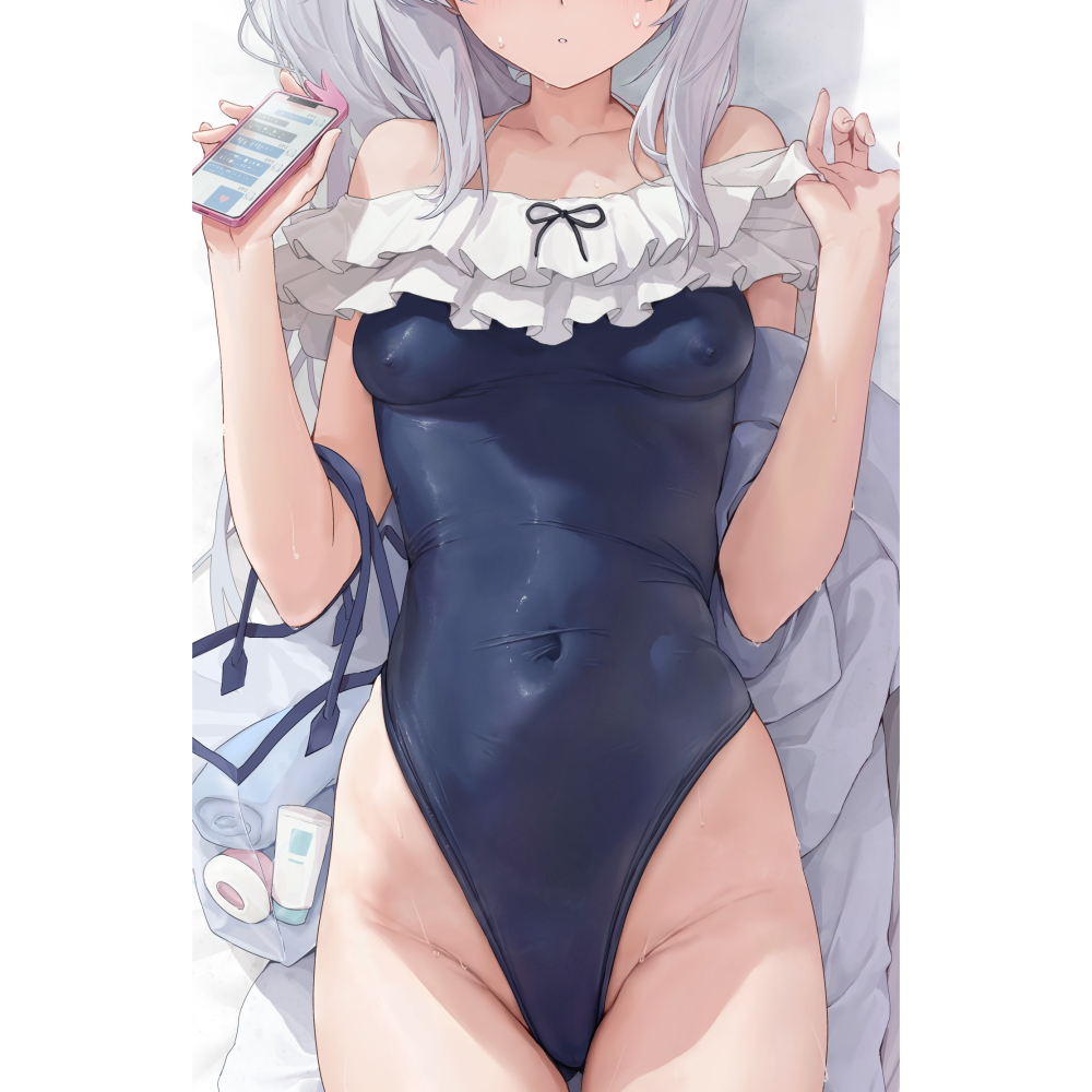 【全新】[少女の杜(晃田ヒカ)] 蔚藍檔案 月雪都子 泳裝 抱枕套 (ブルーアーカイブ 水着 ミヤコ 宮子)-細節圖3