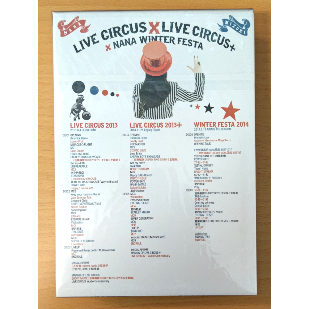 【全新】金牌大風 台壓盤 7DVD 水樹奈奈 LIVE CIRCUS × LIVE CIRCUS+-細節圖3