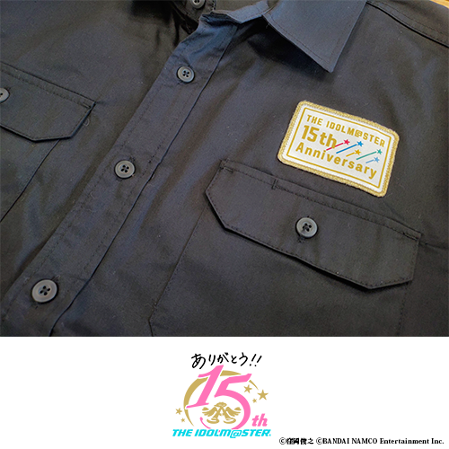 【全新】偶像大師 15週年 公式 布章襯衫 S號 (アイドルマスター15周年 公式ワッペンワークシャツ)-細節圖2