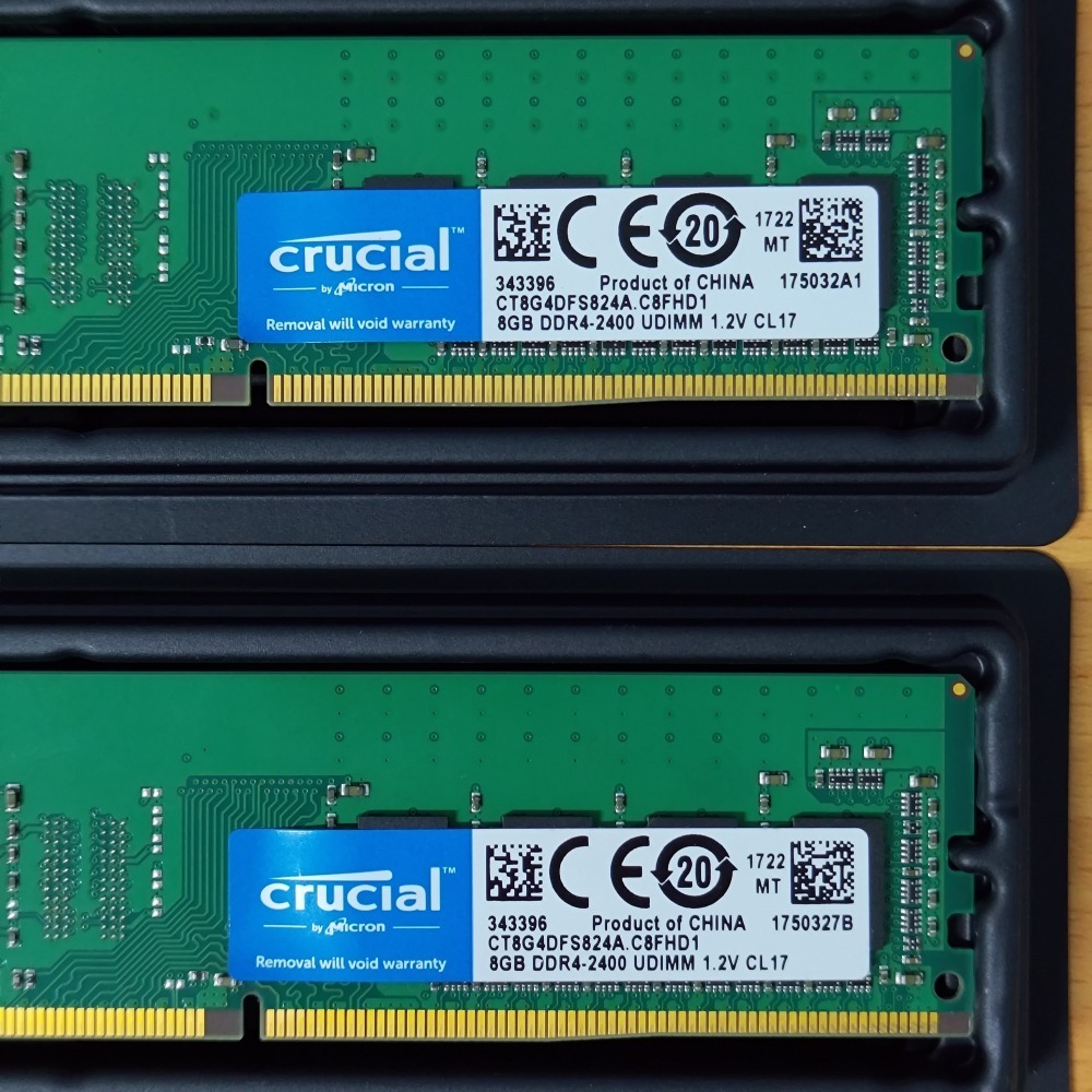 【二手】美光 Crucial DDR4 2400 8GB *2 16GB CT8G4DFS824A.C8FHD1-細節圖2