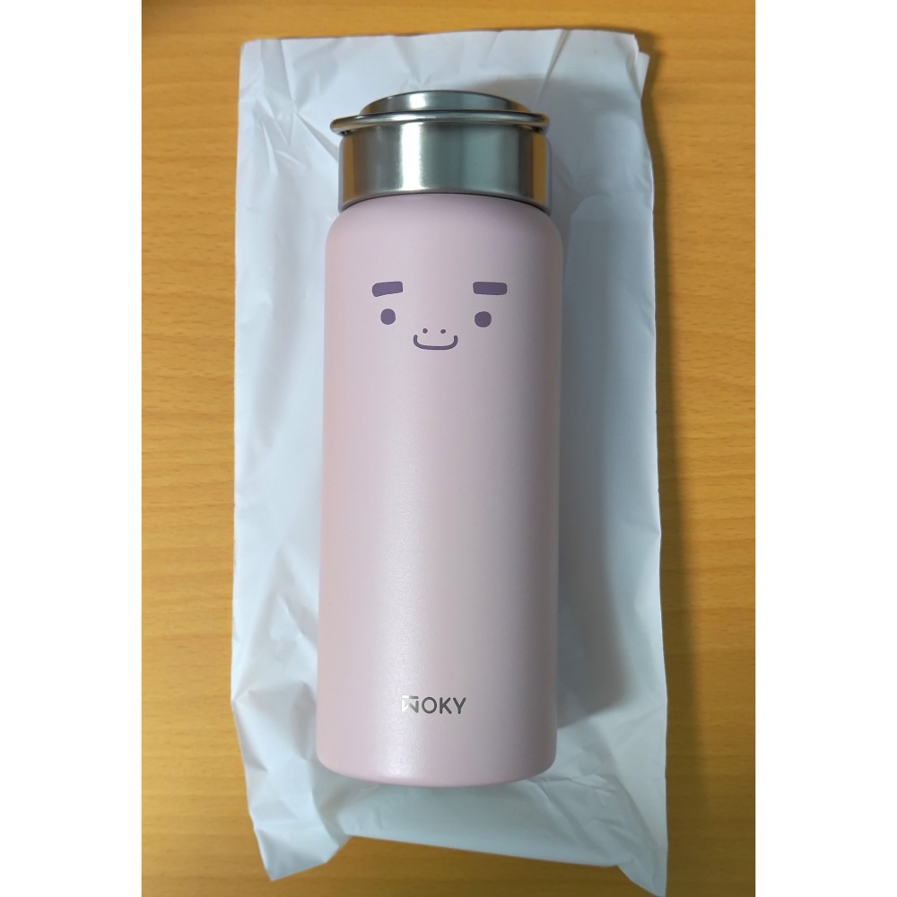 【全新】BOXMAN x WOKY 沃廚 聯名 提手輕芯鈦瓷易潔層保溫瓶 500ml 粉-細節圖5