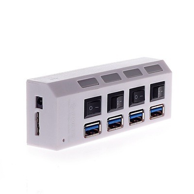 品名: 環保包裝USB3.1Type-C HUB 4 PORT 3.0集線器獨立開關(顏色隨機)(含變壓器) J-147-細節圖4