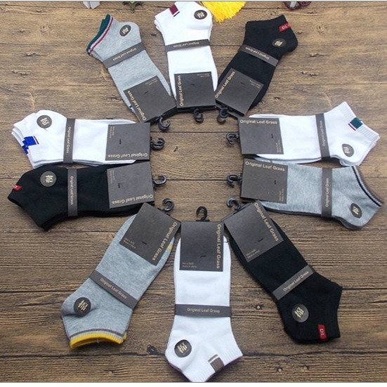 品名: 純棉商務襪子休閒隱形船襪(顏色隨機) J-13064-細節圖2