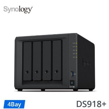 Synology DS918+ 4Bay NAS + NAS碟 4TB*2 J-14525