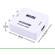 環保包裝AV轉HDMI轉換器迷你AV TO HDMI高清視頻轉換器(白色) J-14218