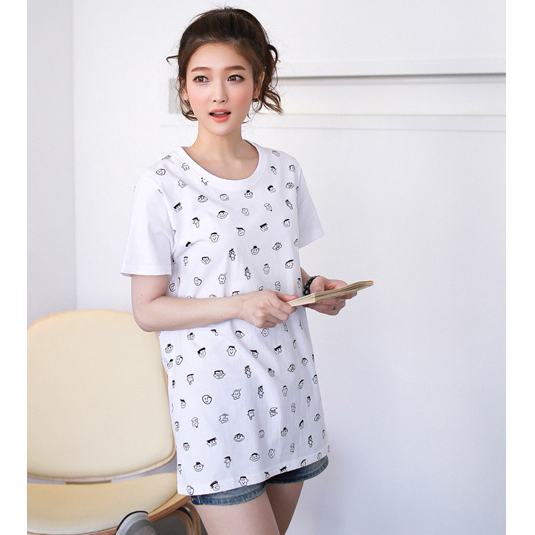韓版女T恤卡通頭像印花圓領百搭 J-11568 - 台豐實業 - 外送、美食、伴手禮、韓式、其他 - 線上訂購單 - iOPEN Mall