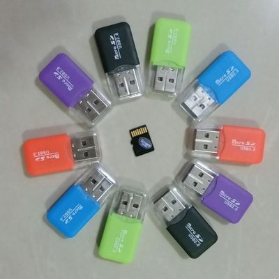 品名: 迷你讀卡器MicroSD/TF讀卡器TF讀卡器(顏色隨機)(support 500GB SD card) J-1-細節圖4