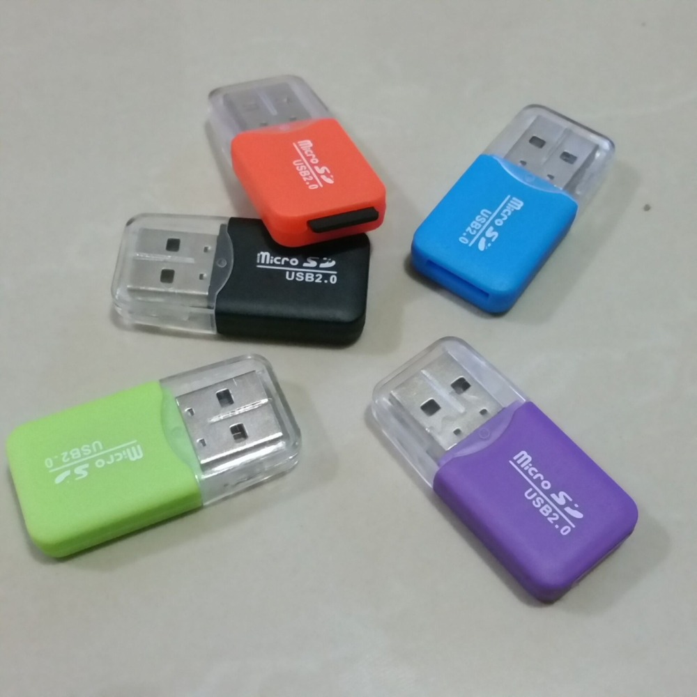 品名: 迷你讀卡器MicroSD/TF讀卡器TF讀卡器(顏色隨機)(support 500GB SD card) J-1-細節圖5