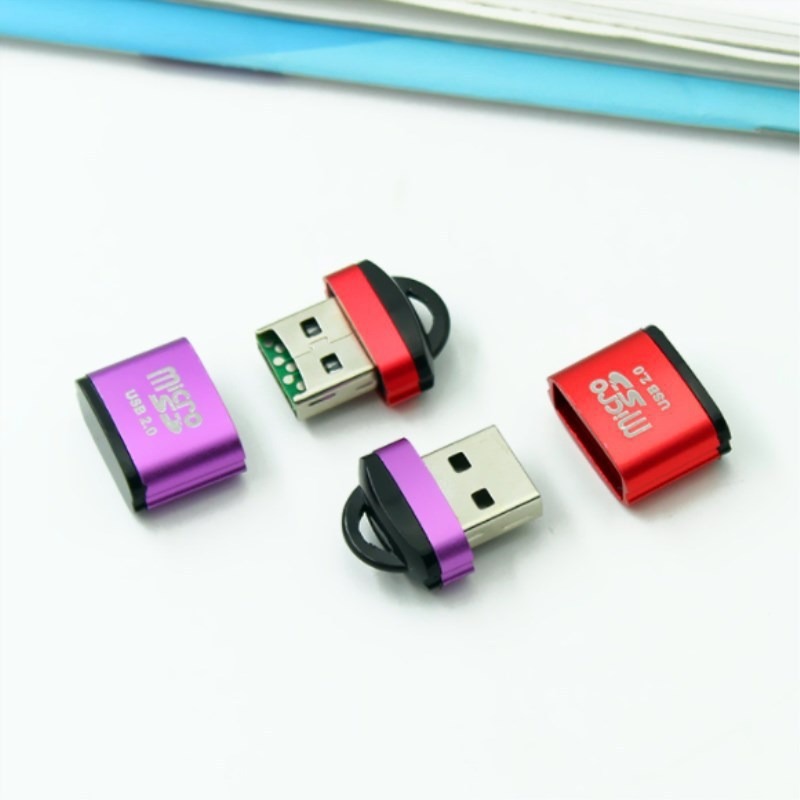 迷你USB讀卡器micro SD/TF手機內存卡讀卡器(顏色隨機)　J-14731-細節圖3