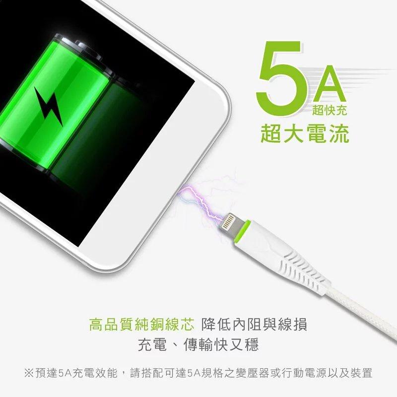5A快充線 傳輸線 充電線 手機線 1M 適用蘋果 安卓 Type-C micro 三星  小米 華碩 OPPO平板-細節圖5