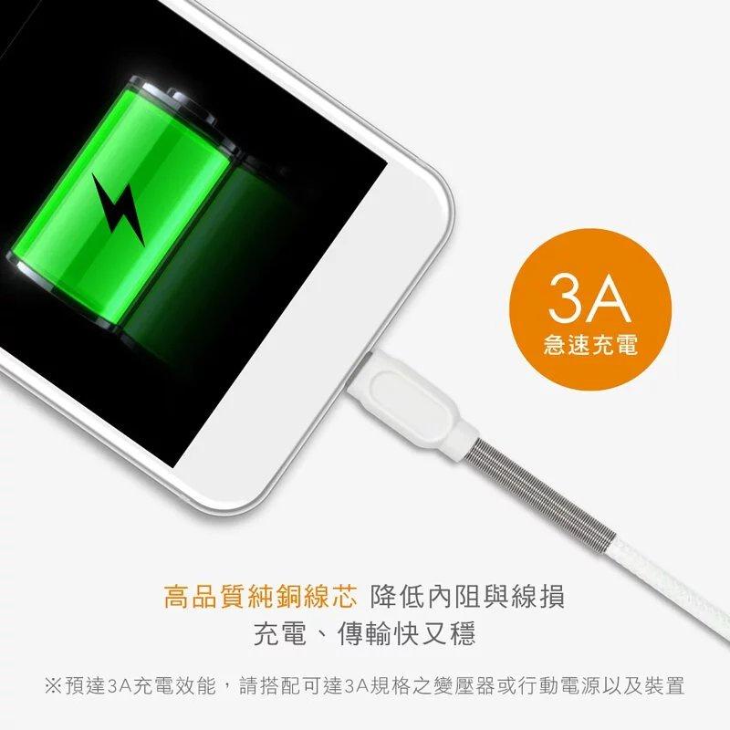3A快充線 傳輸線 充電線 手機線 1M 適用蘋果 安卓 Type-C micro 三星  小米 華碩 OPPO平板-細節圖6