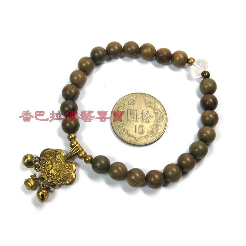 阿根廷綠檀平安鎖(長命鎖)手串-細節圖2