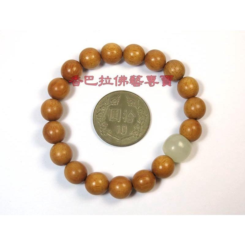 印尼檀香木10mm手串 / 配玉石桶珠-細節圖3