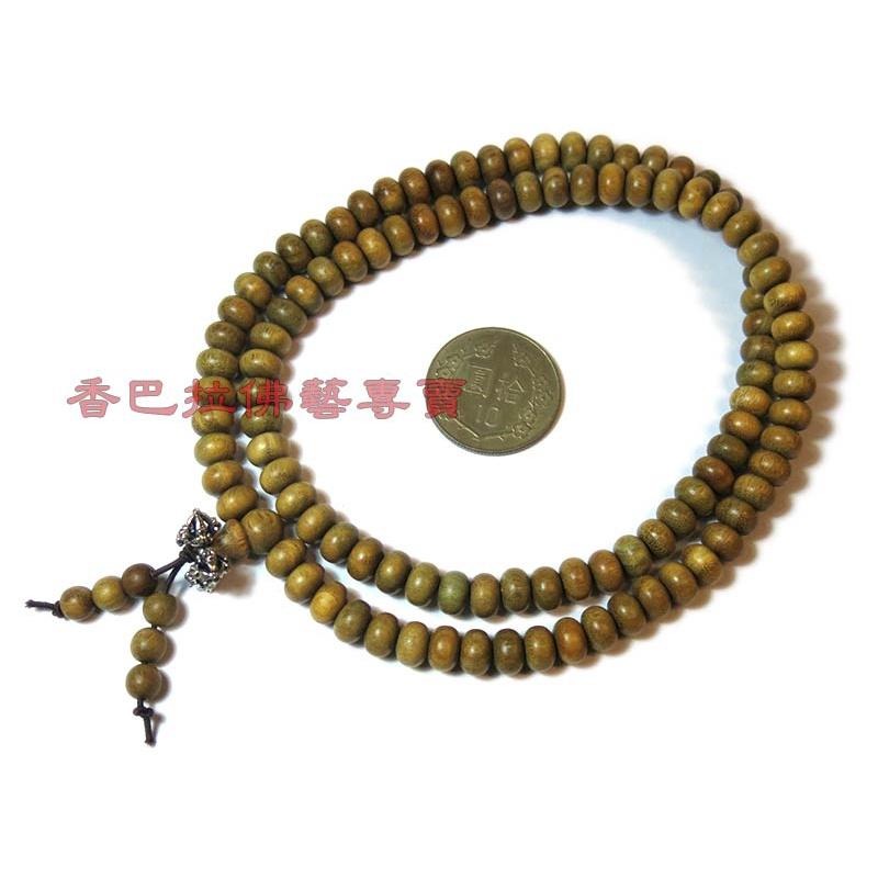 綠檀木算盤珠長串佛珠 / 帶金剛杵配飾-細節圖2