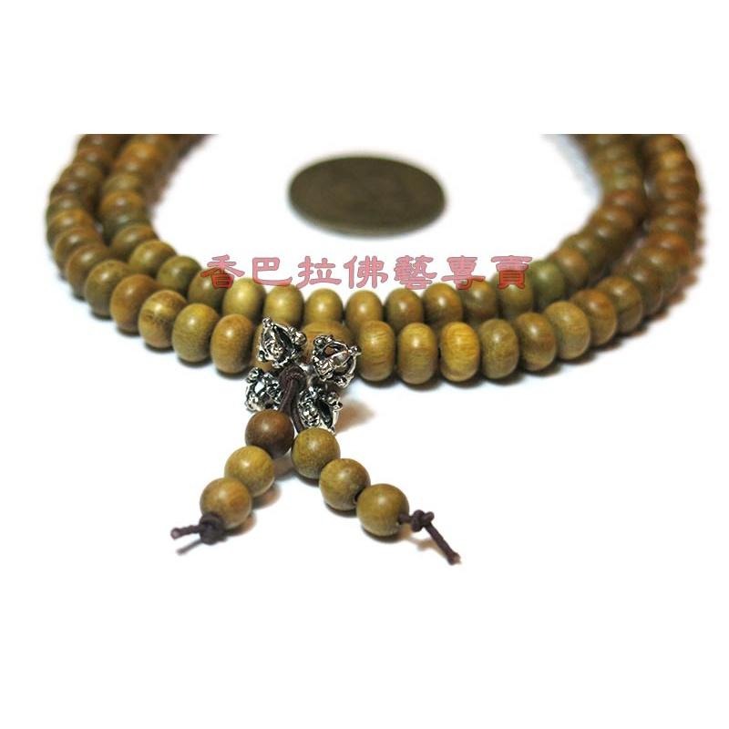 綠檀木算盤珠長串佛珠 / 帶金剛杵配飾-細節圖3