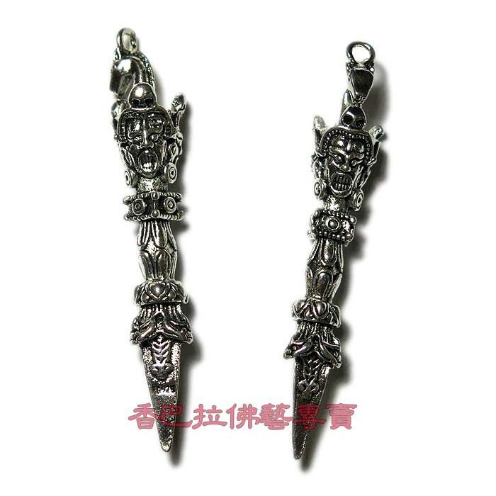 藏銀三面馬頭明王杵 / 佛珠手串配飾-細節圖3