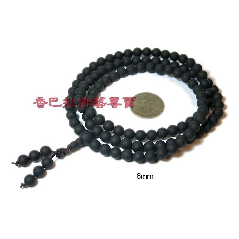 天然全黑藥珀(靈草珀)長串佛珠 / 帶香氣-細節圖2