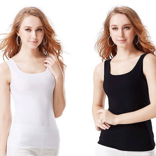 【中壢平鎮現貨】中大碼背心 莫代爾背心 圓領修身背心 顯瘦背心 女裝 顯瘦上衣 無痕背心無袖上衣 t恤 莫代爾棉-細節圖2