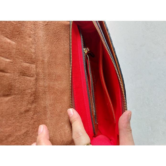 ■BB現貨■真牛皮鱷魚壓紋雙掀蓋肩/側背包-細節圖6