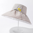 ■BB現貨■UV防曬 大帽沿 棉麻黑膠遮陽帽 防紫外線 平頂漁夫帽-規格圖4