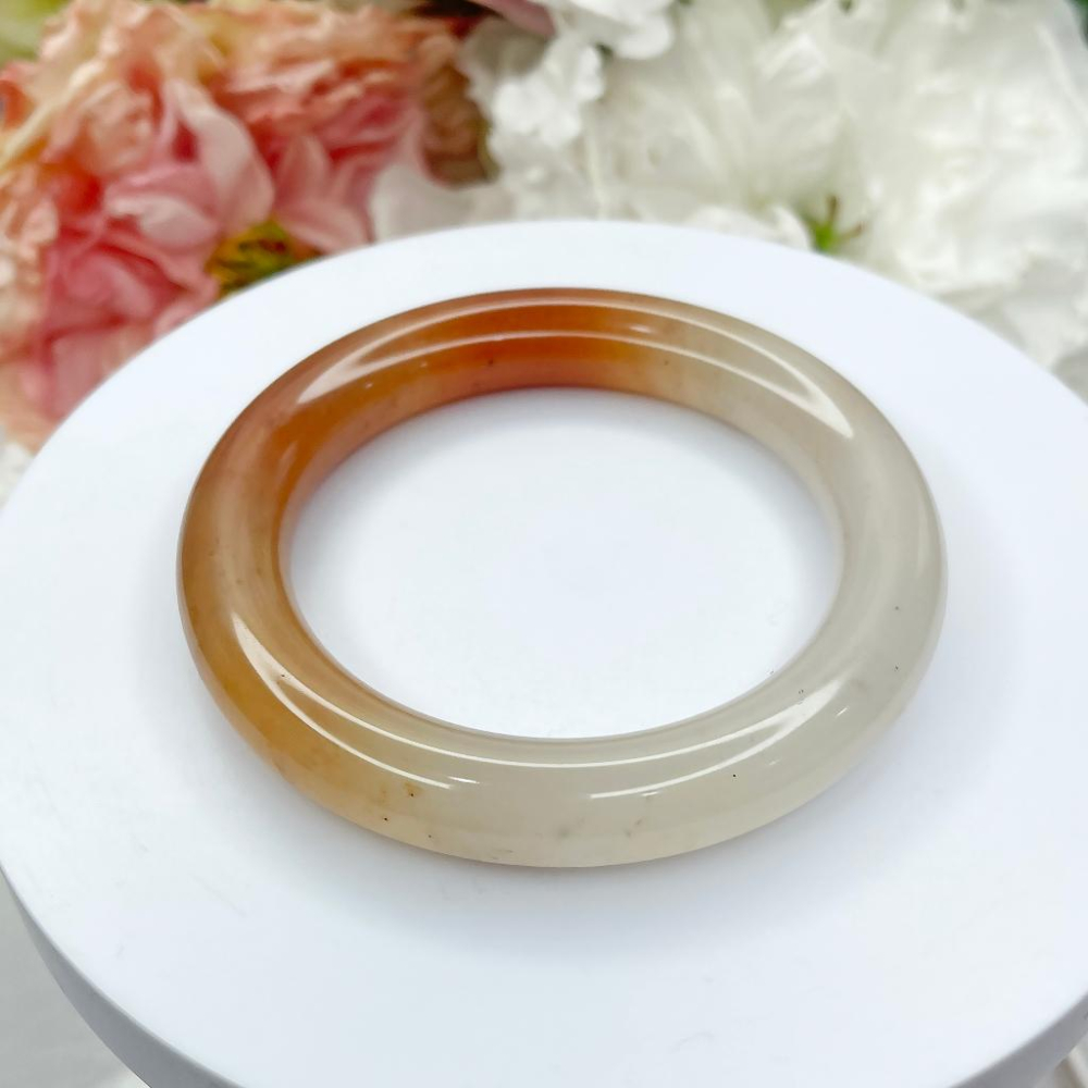 NO.173稀有三彩幻彩圓鐲 內徑 60 MM 圈口 幻彩佘太翠玉鐲 手環(帶皮摳) 👋尺寸:內徑60*寬12*厚12.-細節圖2