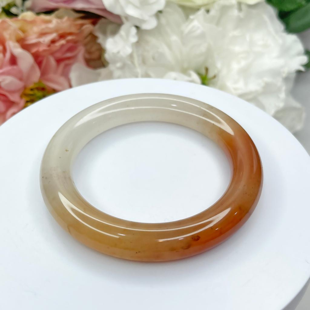 NO.173稀有三彩幻彩圓鐲 內徑 60 MM 圈口 幻彩佘太翠玉鐲 手環(帶皮摳) 👋尺寸:內徑60*寬12*厚12.-細節圖3