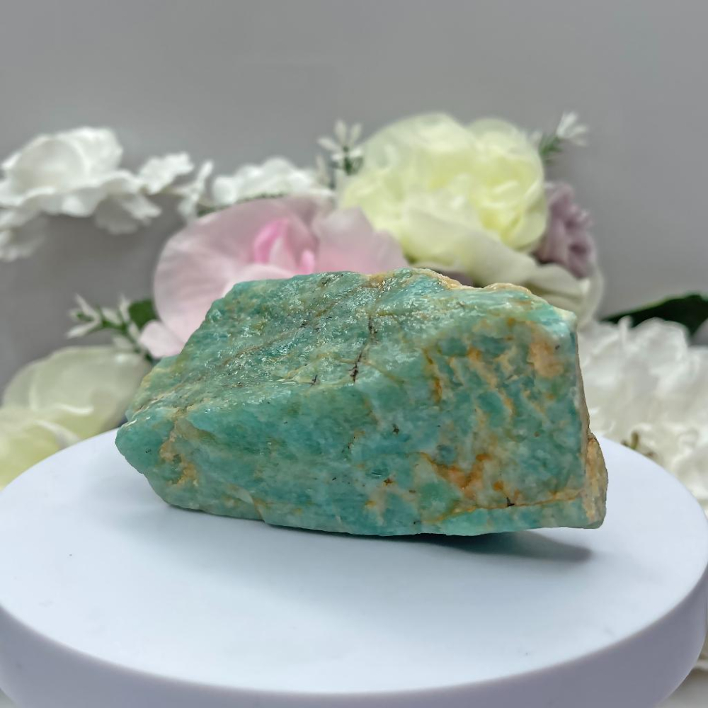 OLINA DESIGN純天然天河石能量原礦石 亞馬遜石 原石塊 原礦100*40*35mm-細節圖4