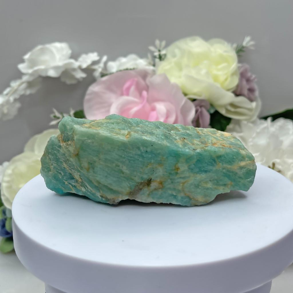 OLINA DESIGN純天然天河石能量原礦石 亞馬遜石 原石塊 原礦100*40*35mm-細節圖5