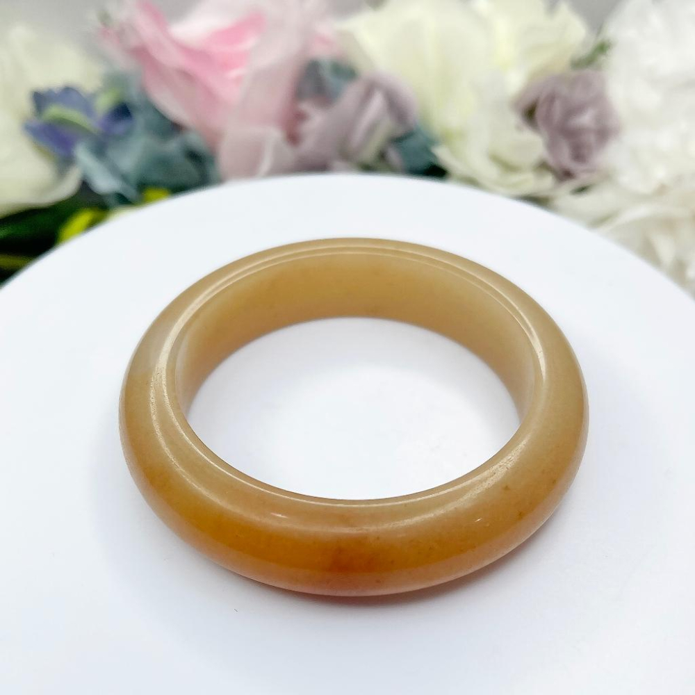 NO.110絕美滿糖俏紅焦糖鐲 佘太翠玉 內徑 56MM 圈口手鐲 手環 尺寸:內徑52*寬14.7*厚9.3MM-細節圖2