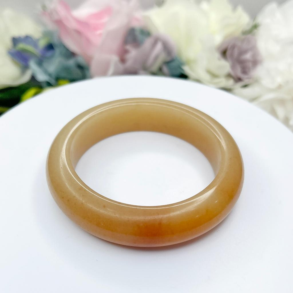 NO.110絕美滿糖俏紅焦糖鐲 佘太翠玉 內徑 56MM 圈口手鐲 手環 尺寸:內徑52*寬14.7*厚9.3MM-細節圖3