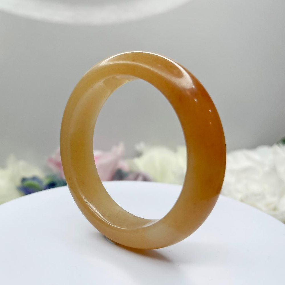 NO.110絕美滿糖俏紅焦糖鐲 佘太翠玉 內徑 56MM 圈口手鐲 手環 尺寸:內徑52*寬14.7*厚9.3MM-細節圖5