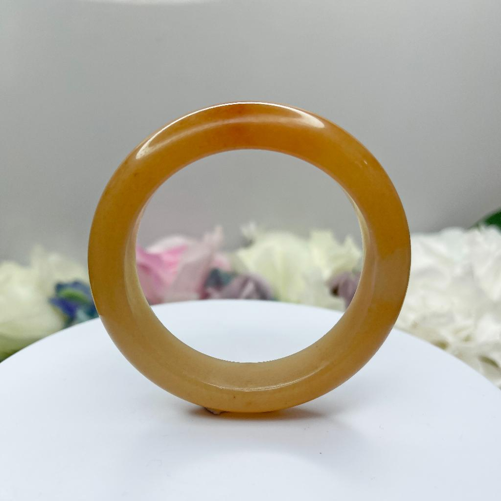 NO.110絕美滿糖俏紅焦糖鐲 佘太翠玉 內徑 56MM 圈口手鐲 手環 尺寸:內徑52*寬14.7*厚9.3MM-細節圖7