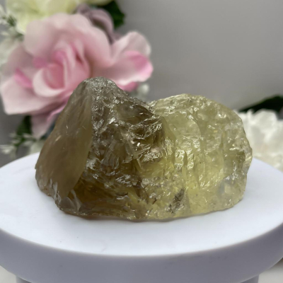 天然稀有茶黃水晶 漸變雙色水晶 原石 能量原礦石 半山半水黃茶晶 尺寸:10.5*9.5*4.7cm