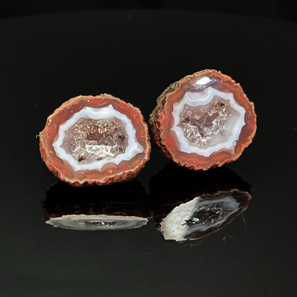 稀有水晶瑪瑙共生聚寶盆 戰國紅瑪瑙蛋 28*23*21MM-細節圖7