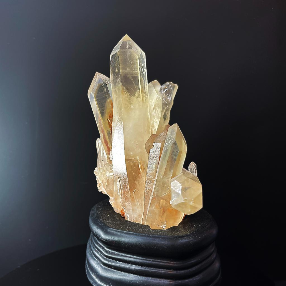 純天然珍貴黃水晶簇  馬達加斯黃水晶原礦石 水晶簇 財富能量 可掛靈擺 戒指 項鍊 手串 淨化補充能量神器-細節圖3