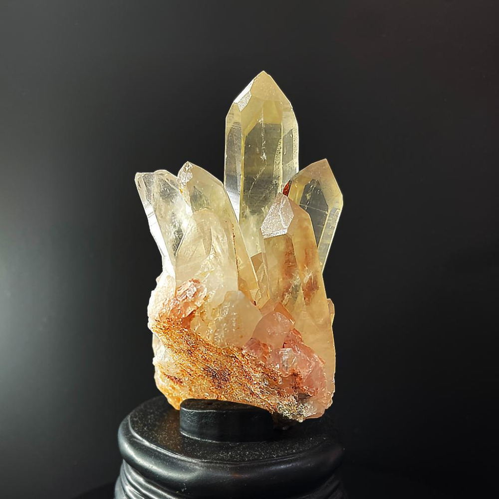 純天然珍貴黃水晶簇  馬達加斯黃水晶原礦石 水晶簇 財富能量 可掛靈擺 戒指 項鍊 手串 淨化補充能量神器-細節圖5