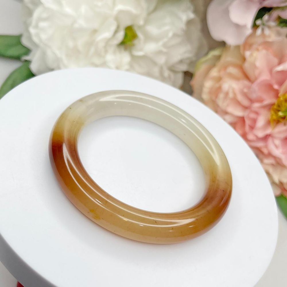 NO.166三彩幻彩草莓醬圓鐲 內徑 60 MM 圈口 幻彩佘太翠玉鐲 手環👋尺寸:內徑60*寬12.3*厚12.2MM-細節圖4