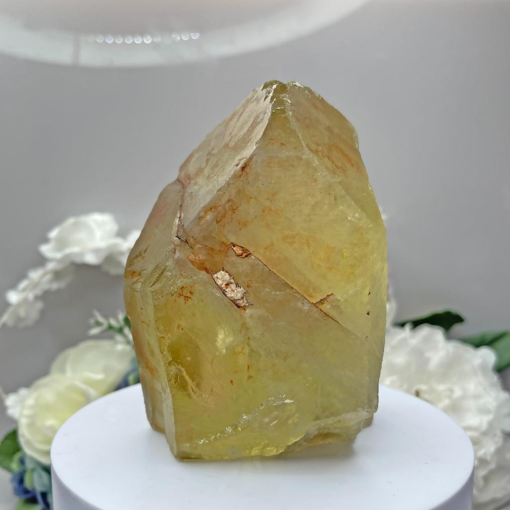歐林娜設計👑天然黃水晶柱能量原礦石太陽神經叢療癒 臍輪能量提升｜財富之光｜自信｜動力 黃水晶原石柱 黃水晶原礦柱-細節圖3