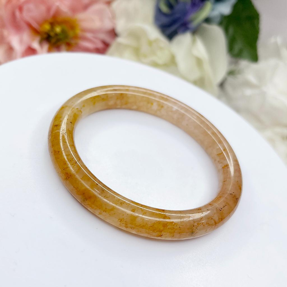 NO.51稀有高冰老料草莓醬佘太翠 佘太玉 55+圈口 手環 細圓條手鐲 (佘太翠草莓醬的礦料，晶體結構帶皮摳，不影嚮配-細節圖3