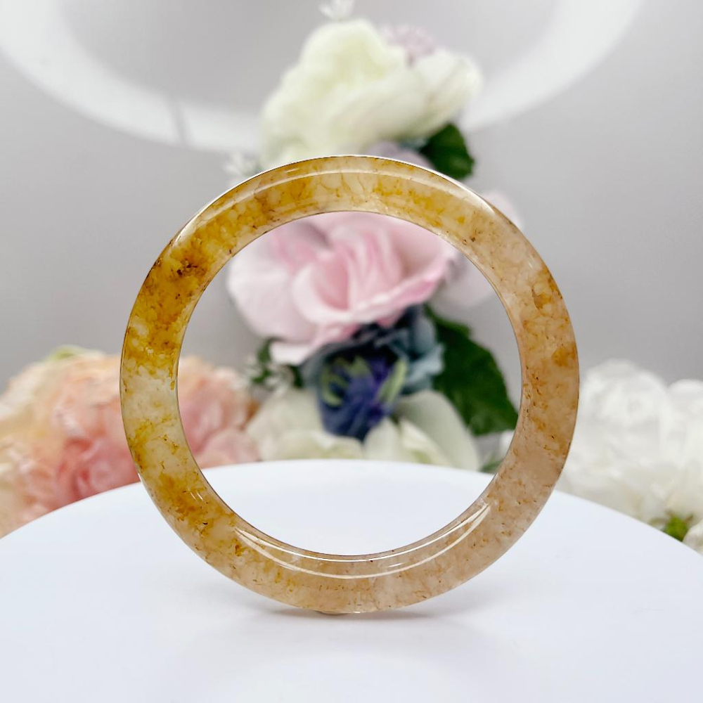 NO.51稀有高冰老料草莓醬佘太翠 佘太玉 55+圈口 手環 細圓條手鐲 (佘太翠草莓醬的礦料，晶體結構帶皮摳，不影嚮配-細節圖6