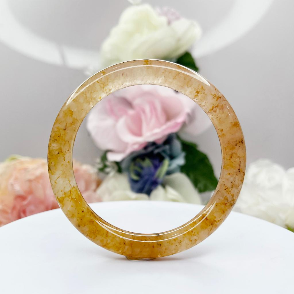 NO.51稀有高冰老料草莓醬佘太翠 佘太玉 55+圈口 手環 細圓條手鐲 (佘太翠草莓醬的礦料，晶體結構帶皮摳，不影嚮配-細節圖7