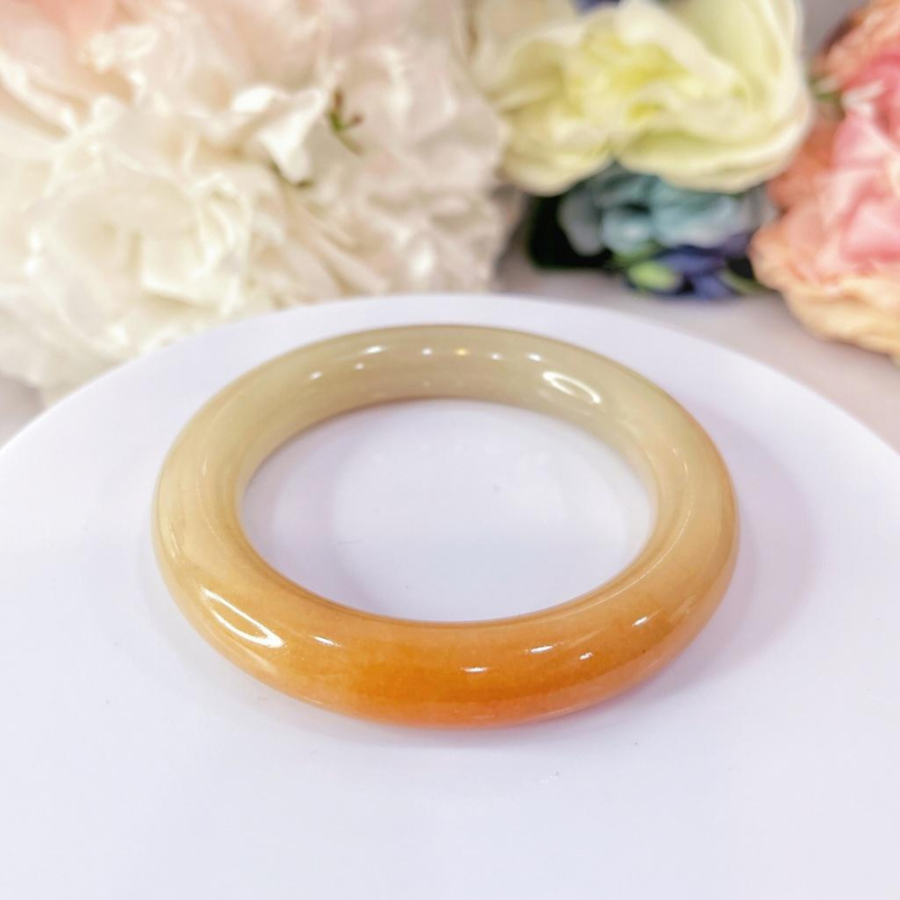 NO.18稀有一口糖 高等品糖鐲 手鐲 53+圈口 圓鐲 圓條 佘太翠 肉質細膩  佘太 手環 佘太手鐲 佘太玉-細節圖7