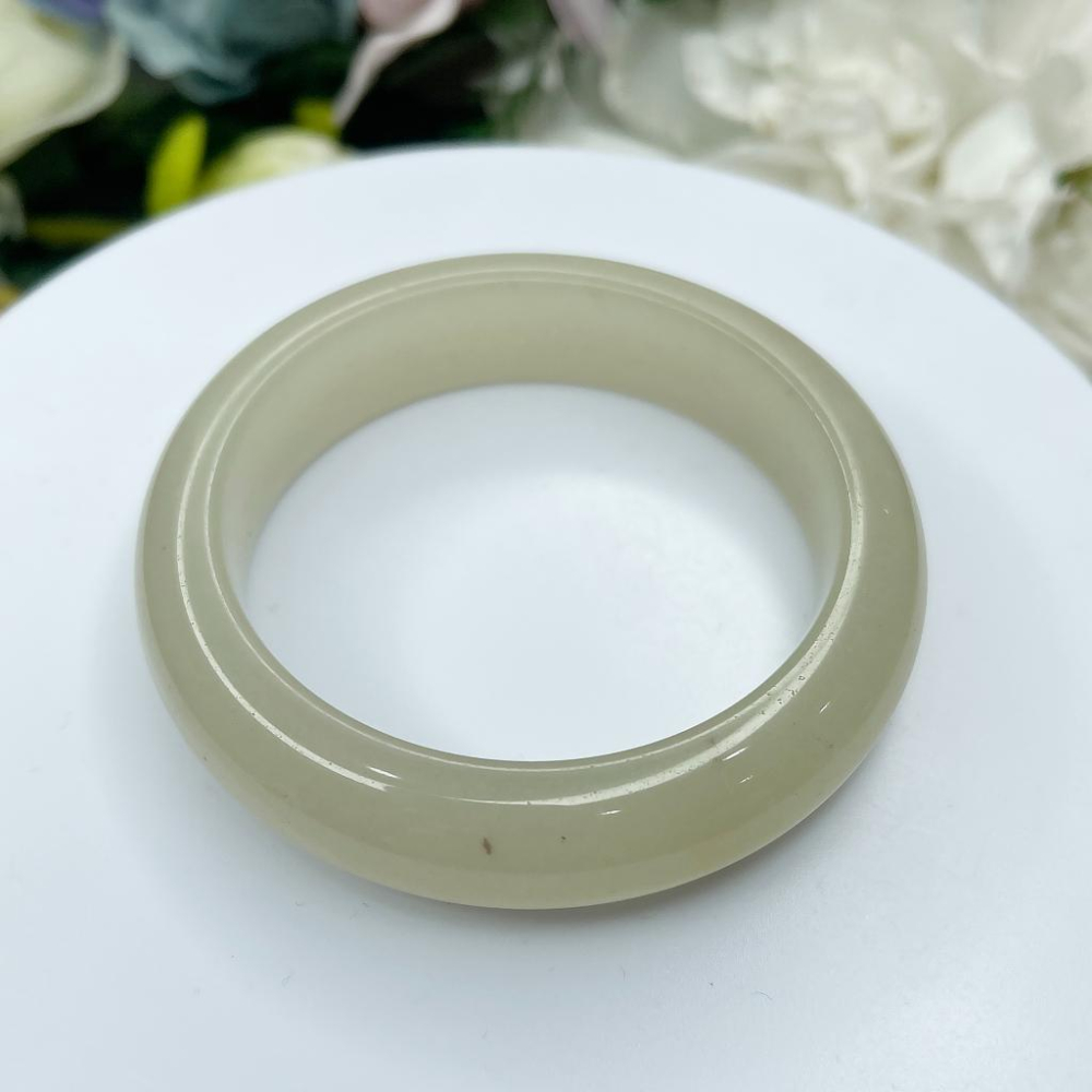 NO.83稀有冰糖雪梨 佘太翠 冰透 佘太玉 54MM 圈口 手環 手鐲 尺寸:內徑54.5*寬15*厚9.6MM-細節圖2