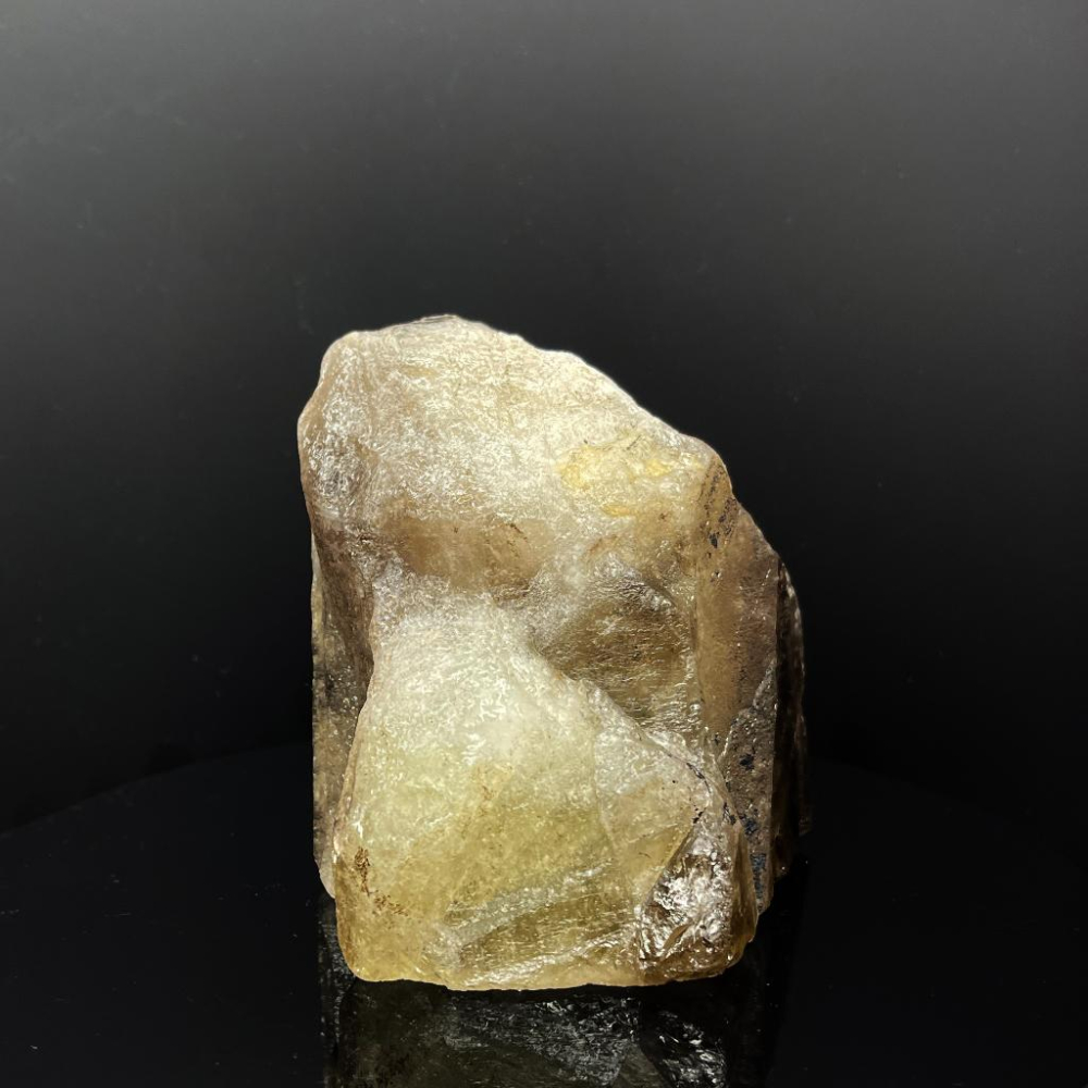 天然稀有茶黃水晶 漸變雙色水晶能量原礦石 黃茶晶100*95*100MM-細節圖5