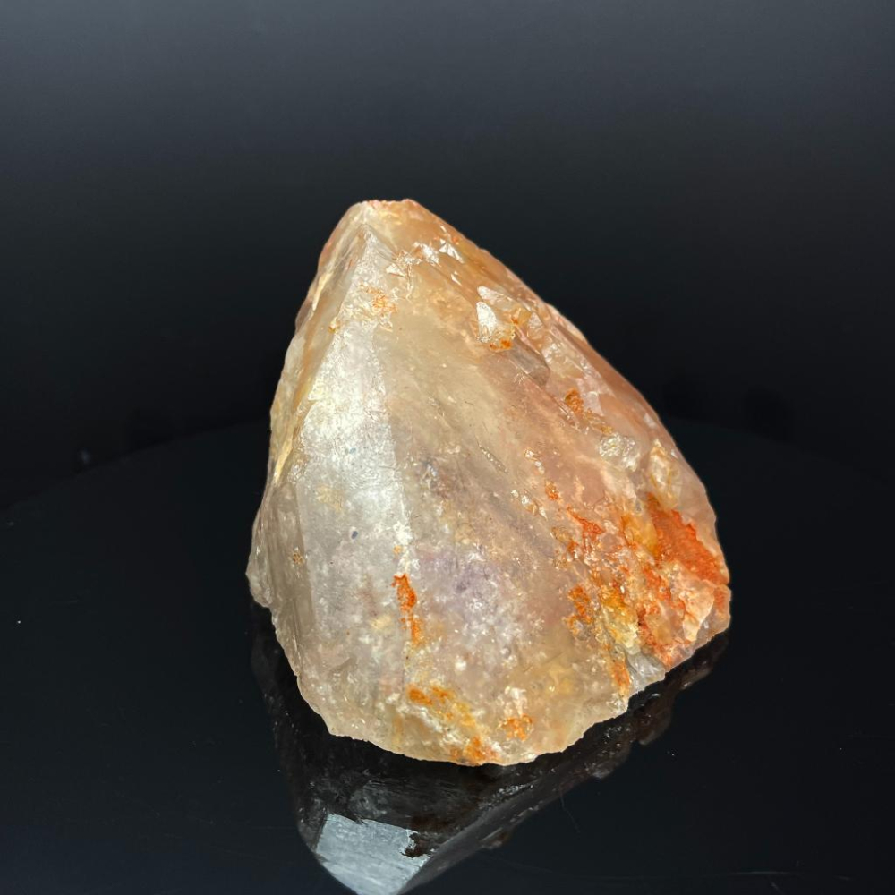 四季彩幽靈水晶 粉紫白橘綠黃多色 花幽靈 能量原礦石112*70*85MM-細節圖4