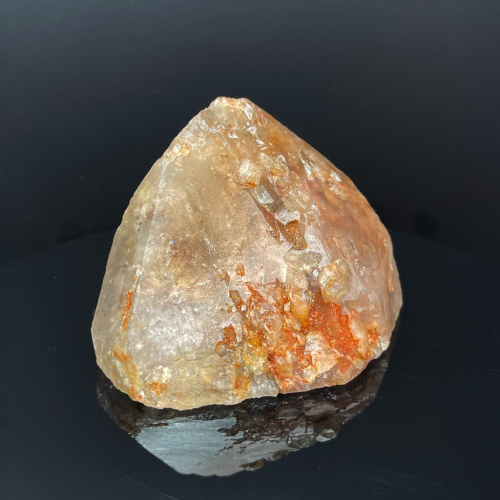 四季彩幽靈水晶 粉紫白橘綠黃多色 花幽靈 能量原礦石112*70*85MM-細節圖5