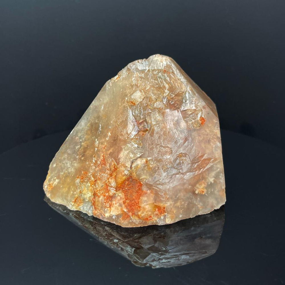 四季彩幽靈水晶 粉紫白橘綠黃多色 花幽靈 能量原礦石112*70*85MM-細節圖7